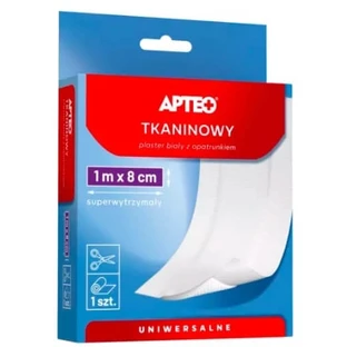 Stoffen pleister, Apteo Care met verband, 1m x 8cm, 1 stuk