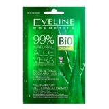 Eveline Cosmetics 99% natürliches Aloe Vera Gel Multifunktionales Körper- und Gesichtsgel, 20 ml