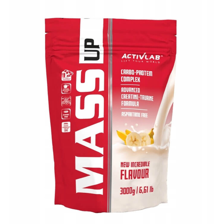 ActivLab Mass Up Gainer Protein for Mass Banana, 3000 g