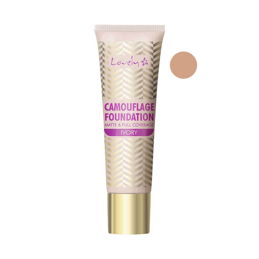 Lovely Camouflage Base de Maquillaje Opaca 3 Marfil, 25 g