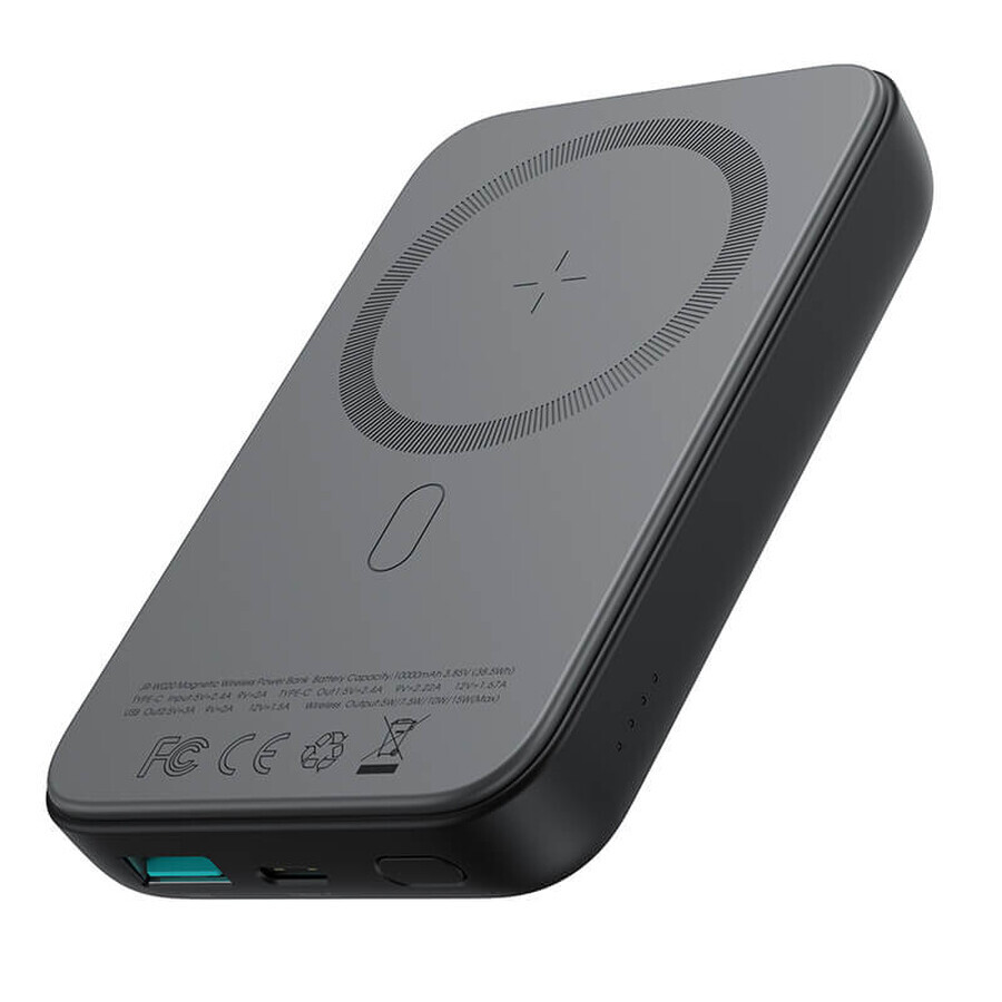 Joyroom powerbank JR-W020 20W 10000mAh MagSafe + cablu USB-A - USB-C 0.30m - negru