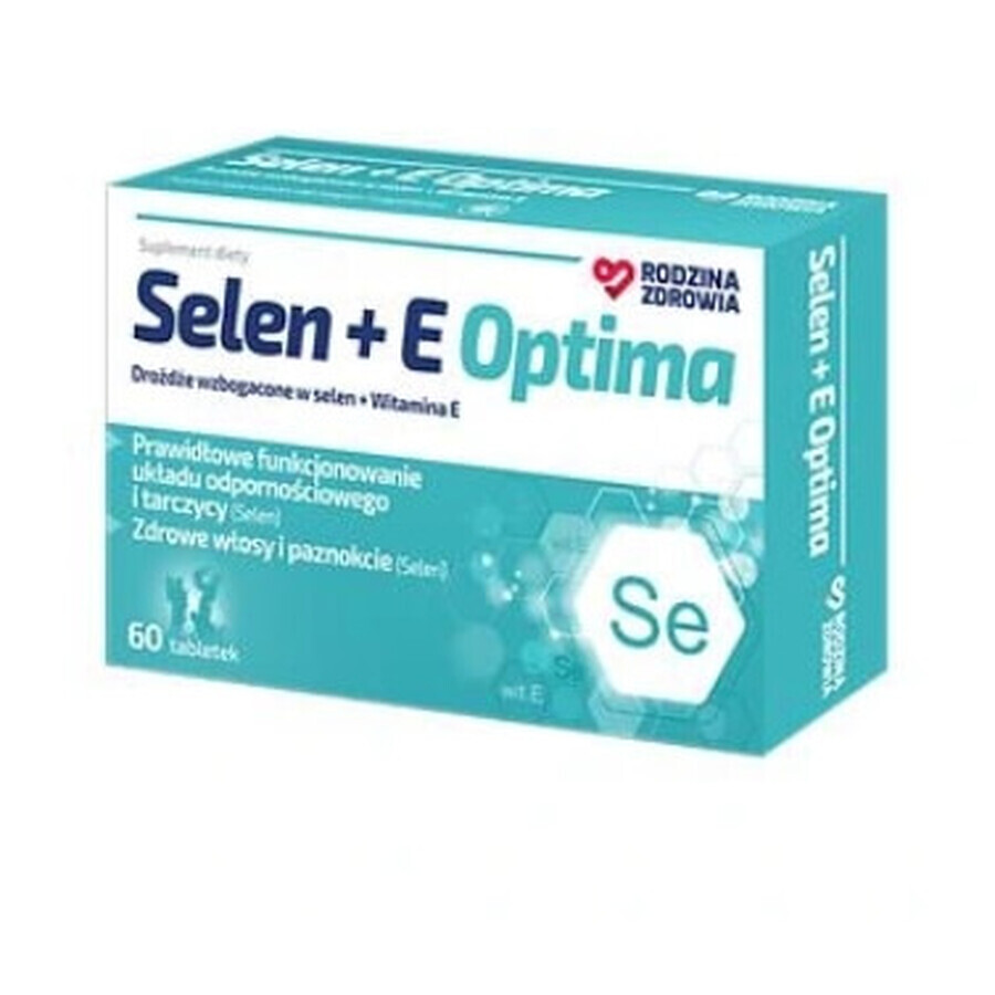 Sănătate familie Seleniu + E Optima, 60 comprimate