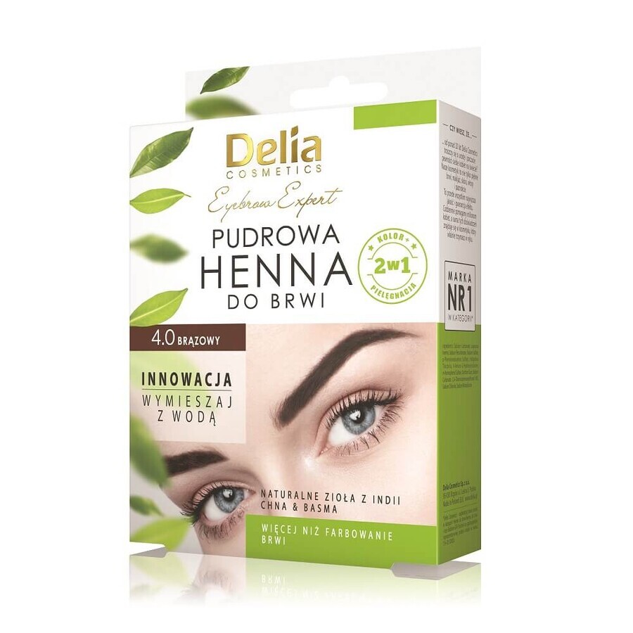Delia Eyebrow Expert Puder Augenbrauen-Henna 4.0 Braun, 4g