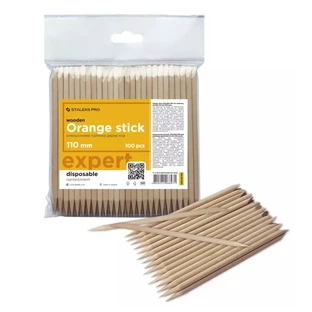 Staleks Pro Expert Wooden manicure sticks 110mm, 100 pieces