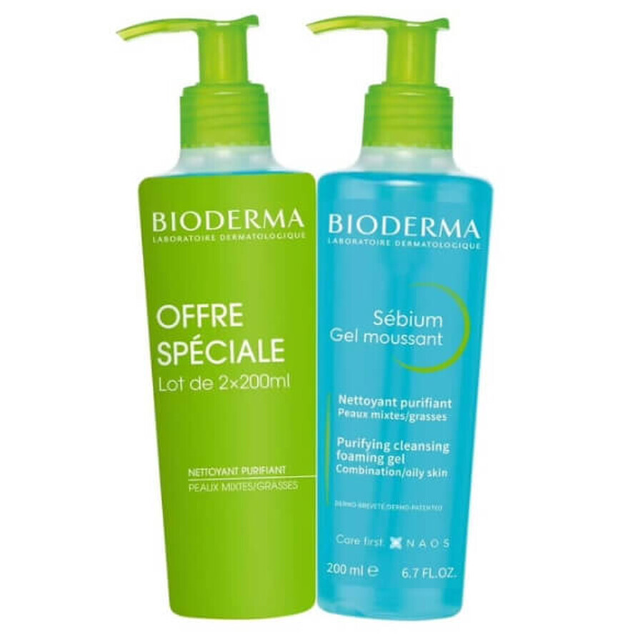 Boutique (Bioderma Sebium Gel Moussant, Face Wash Gel, 2 x 200 ml (3401526010868) (Bioderma Sebium Gel Moussant, Face Wash Gel, 2 x 200 ml (3401526010868)