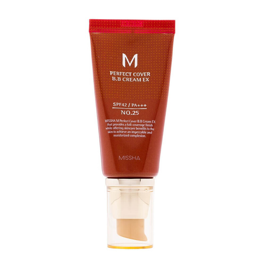 Missha M Perfect Cover BB Cream SPF42 Cremă BB multifuncțională nr.25 Warm Beige, 50 ml