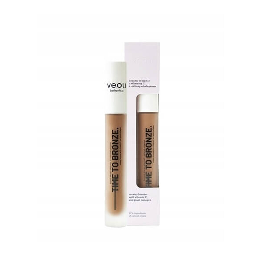 Veoli Botanica Time To Bronze Bronceador en crema con vitamina C y colágeno vegetal, 10 ml