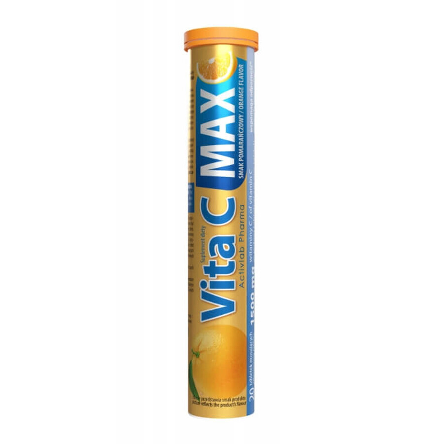 Buy ActivLab Pharma Vita C Max flavor orange, 20 effervescent tablets ActivLab Pharma Vita C Max flavor orange, 20 effervescent tablets