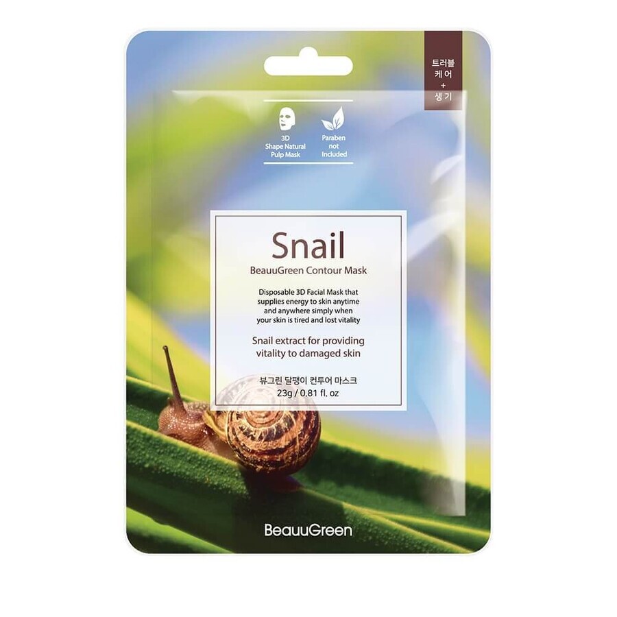 Maschera di mucillagine coreana BeauuGreen, 23ml
