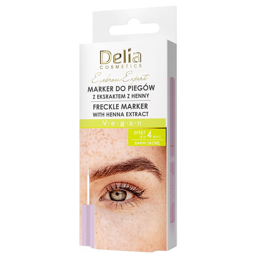 Delia Eyebrow Expert Marker voor sproeten met henna-extract, 4 ml