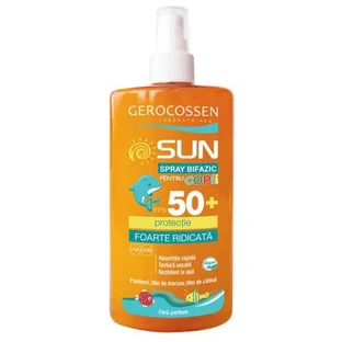 Spray infantil invisible bifásico con FPS 50+ Sol, 300 ml, Gerocossen