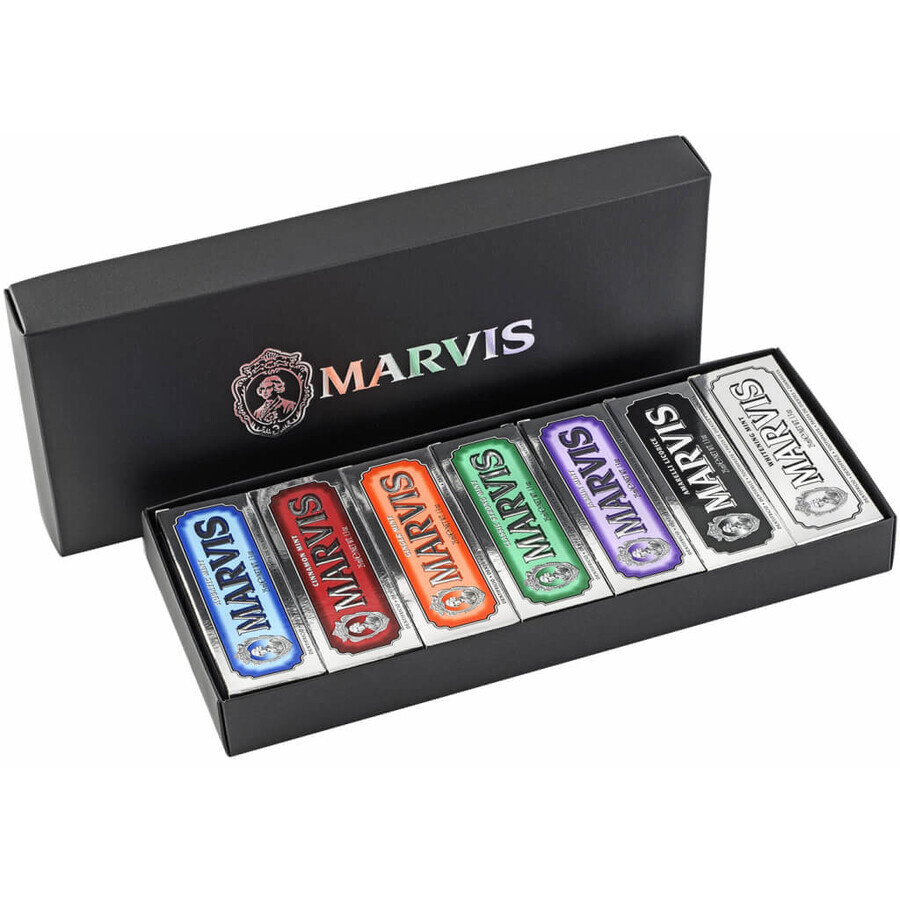 Marvis Flavor Box Toothpaste Set, 7 x 25 ml