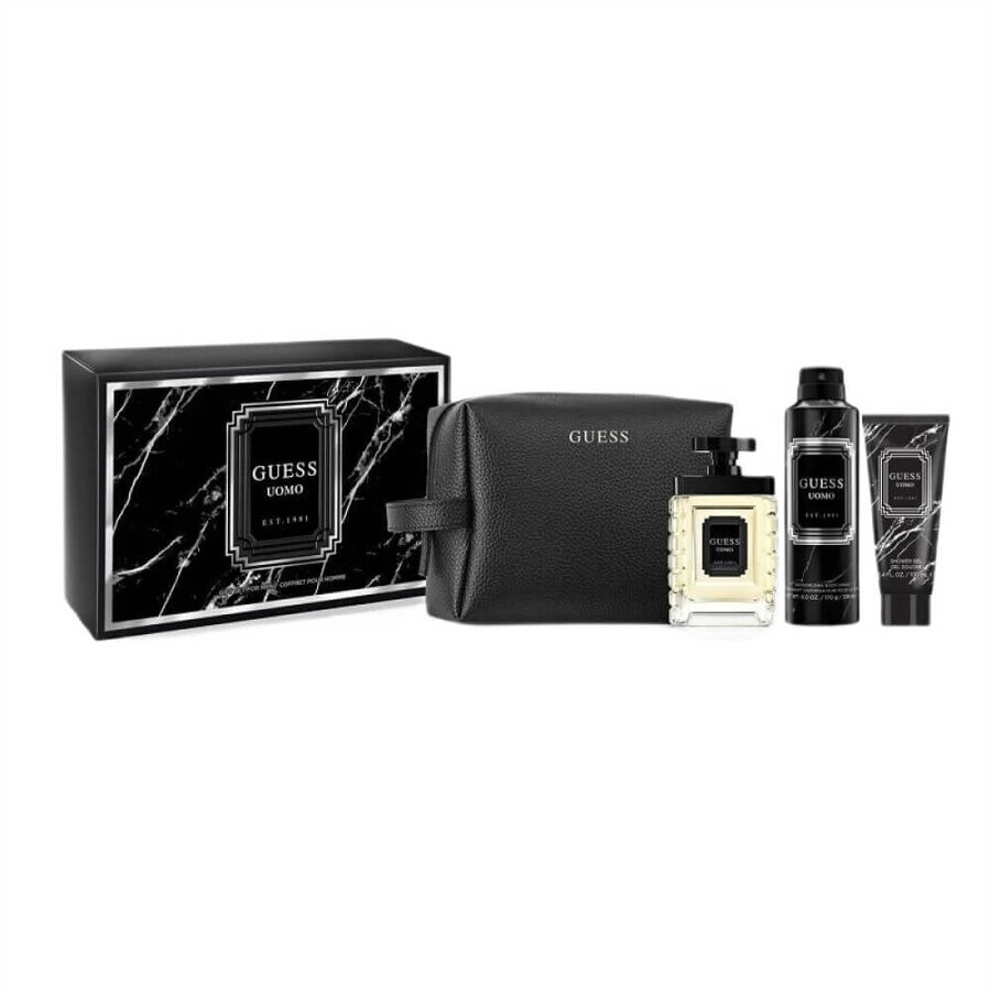 Winkel op Guess Uomo Set Eau de Toilette, 100 ml + Douchegel, 100 ml + Deodorant Spray, 226 ml + cosmetisch tasje Guess Uomo Set Eau de Toilette, 100 ml + Douchegel, 100 ml + Deodorant Spray, 226 ml + cosmetisch tasje