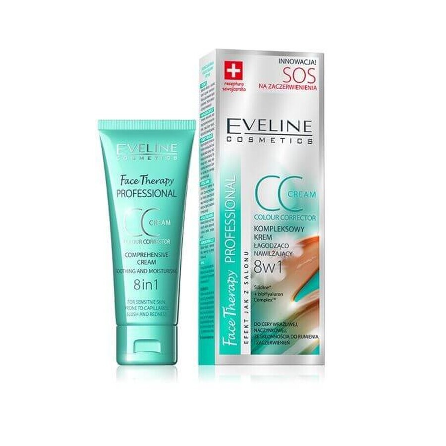 Eveline Cosmetics Face Therapy Professional CC Cream 8in1 Complex de cremă calmantă și hidratantă SPF15, 30 ml