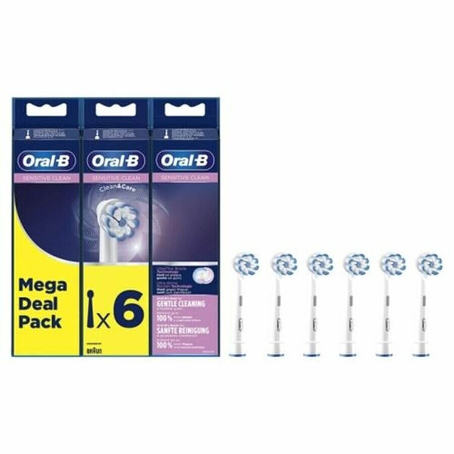 Cumpără Schimb pentru Perie de Dinți Electrică Oral-B EB60 6 SENSITIVE Schimb pentru Perie de Dinți Electrică Oral-B EB60 6 SENSITIVE