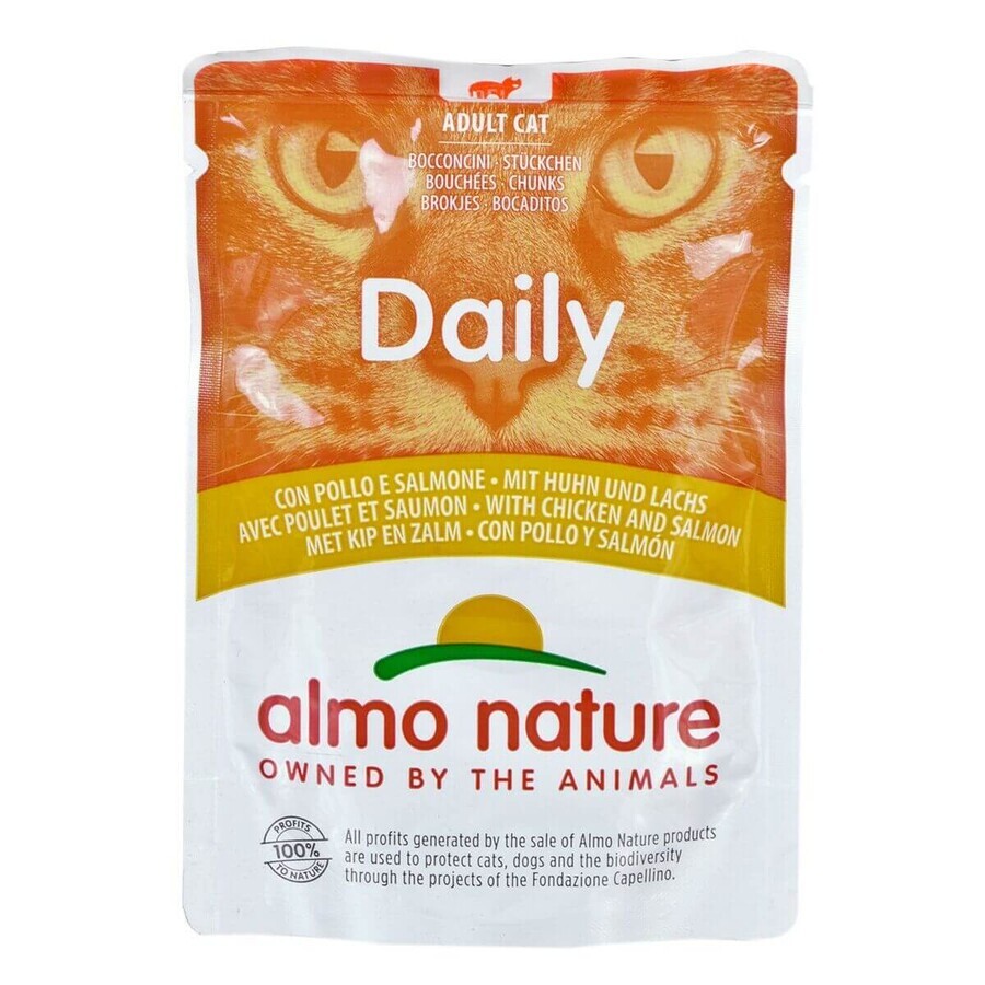 Mâncare pentru pisici Almo Nature Daily Pui Somon 70 L 70 g