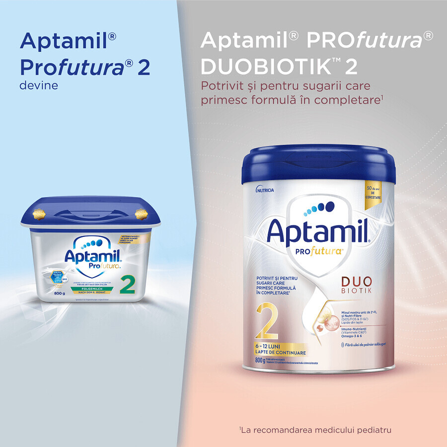 ProFutura 2 Duo Biotik Lait de suite 6 - 12 mois, 800 g, Aptamil