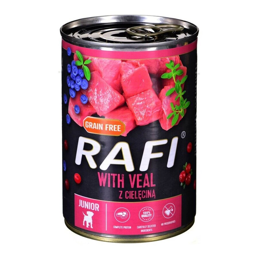 Cumpără Hrană umedă Dolina Noteci Rafi Junior Afine Vițel 400 g Hrană umedă Dolina Noteci Rafi Junior Afine Vițel 400 g