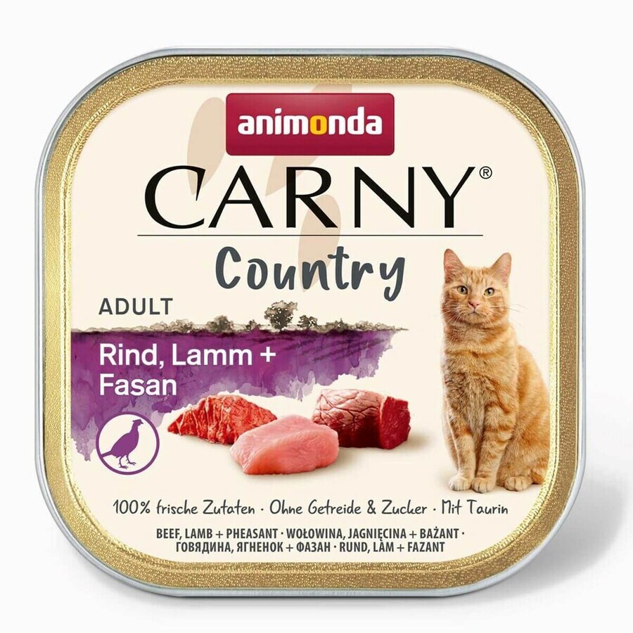 Kattenvoer Animonda Carny Country Beef Cordero + Faisan 100 g