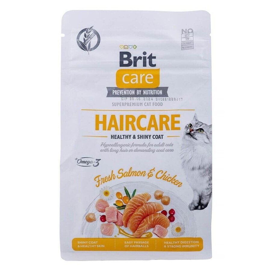 Cumpără Mâncare pentru pisici Brit Care Grain Free Haircare Healthy & Shiny Coat Adult Pui Somon 400 g Mâncare pentru pisici Brit Care Grain Free Haircare Healthy & Shiny Coat Adult Pui Somon 400 g