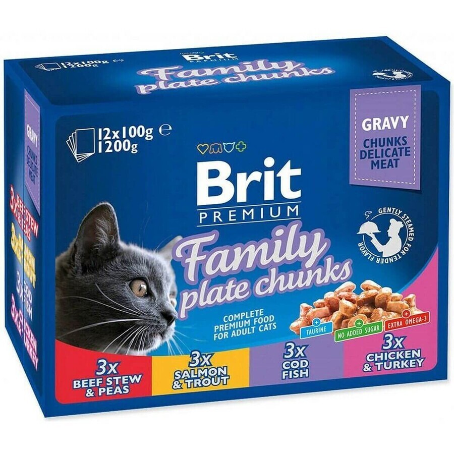 Shop Katzenfutter Brit Pouches Family Plate Huhn Truthahn Rindfleisch Kabeljau 12 x 100 g Katzenfutter Brit Pouches Family Plate Huhn Truthahn Rindfleisch Kabeljau 12 x 100 g