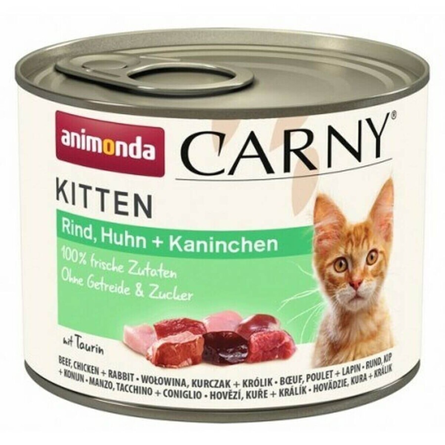 Mâncare pentru pisici Animonda Carny Kitten Pui Vițel Iepure 200 g