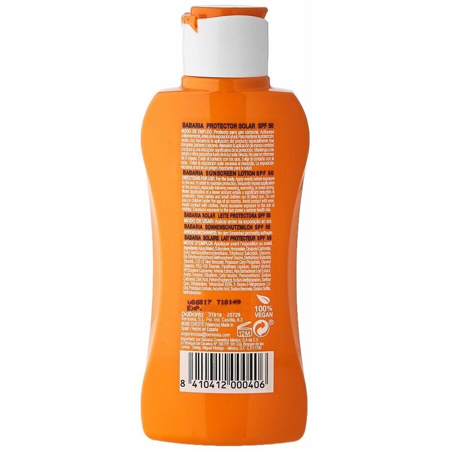 Lait solaire Aloe Vera Babaria Lait solaire Aloe Vera Babaria