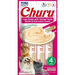 Snack for Cats Inaba Churu 4 x 14 g Garnalen Tonijn