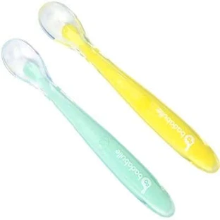 Cucharas de silicona, +4meses, B005413, Badabulle