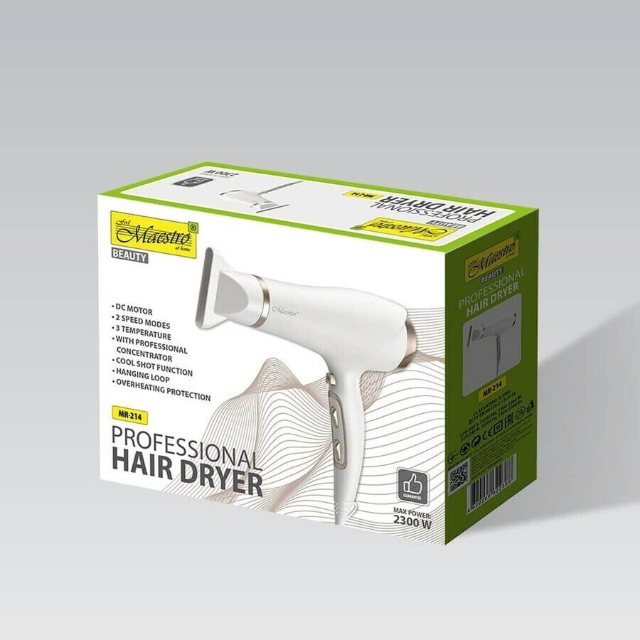 Sèche-cheveux Feel Maestro MR-214 Blanc 2300 W