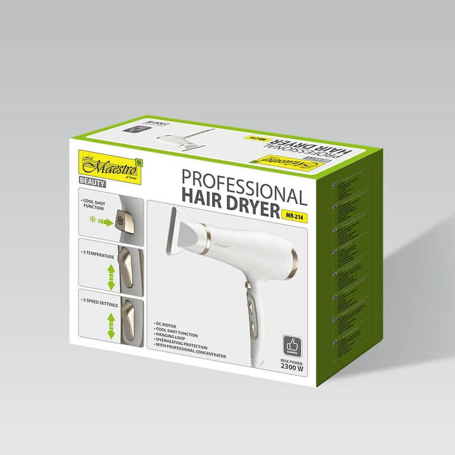 Sèche-cheveux Feel Maestro MR-214 Blanc 2300 W