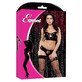 Underwear Set Exposed Black 2 Pieces (S/M)