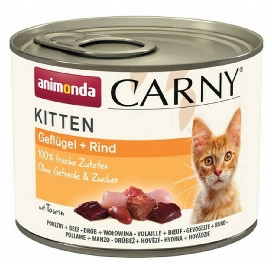 Winkel op Kattenvoer Animonda Carny Kitten Kalfsvlees Vogels 200 g Kattenvoer Animonda Carny Kitten Kalfsvlees Vogels 200 g