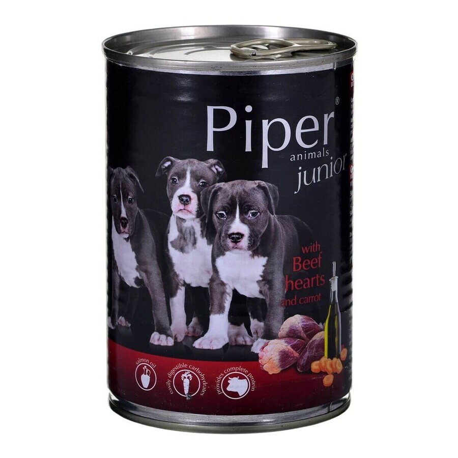 Hrană umedă Dolina Noteci Piper Junior carne de vită Vițel Morcov 400 g