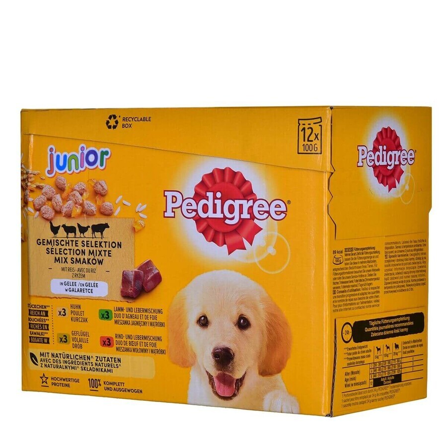 Buy Wet food Pedigree unior Selection Chicken Veal Lamb Birds 100 g 12 x 100 g Wet food Pedigree unior Selection Chicken Veal Lamb Birds 100 g 12 x 100 g