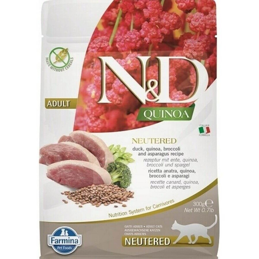 Acquista Cibo per gatti Farmina N&D Quinoa Adulto Anatra Broccoli 300 g Cibo per gatti Farmina N&D Quinoa Adulto Anatra Broccoli 300 g