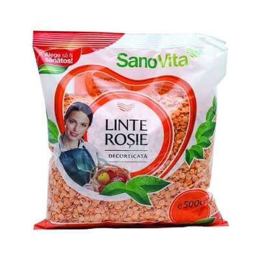 Peeled red lentils, 500 g, Sanovita