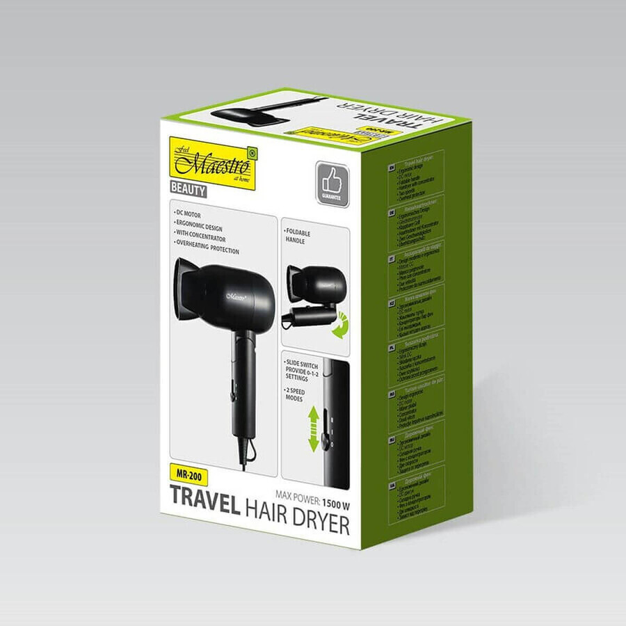 Sèche-cheveux Feel Maestro MR-200 Noir 1500 W