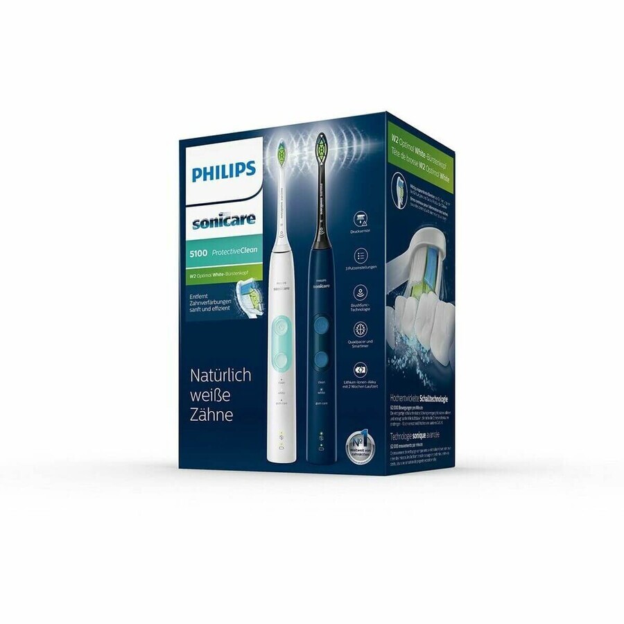 Perie de Dinți Electrică Philips Sonicare ProtectiveClean 5100 (2 Unități)