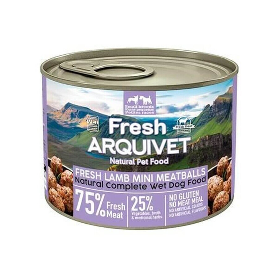 Hrană umedă Arquivet Fresh Lamb Mini Meatballs 200 g