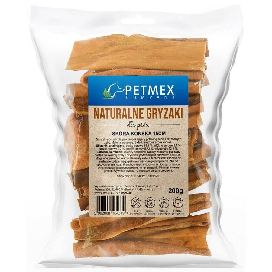 Gustare pentru câini Petmex Piele de cal 200 g