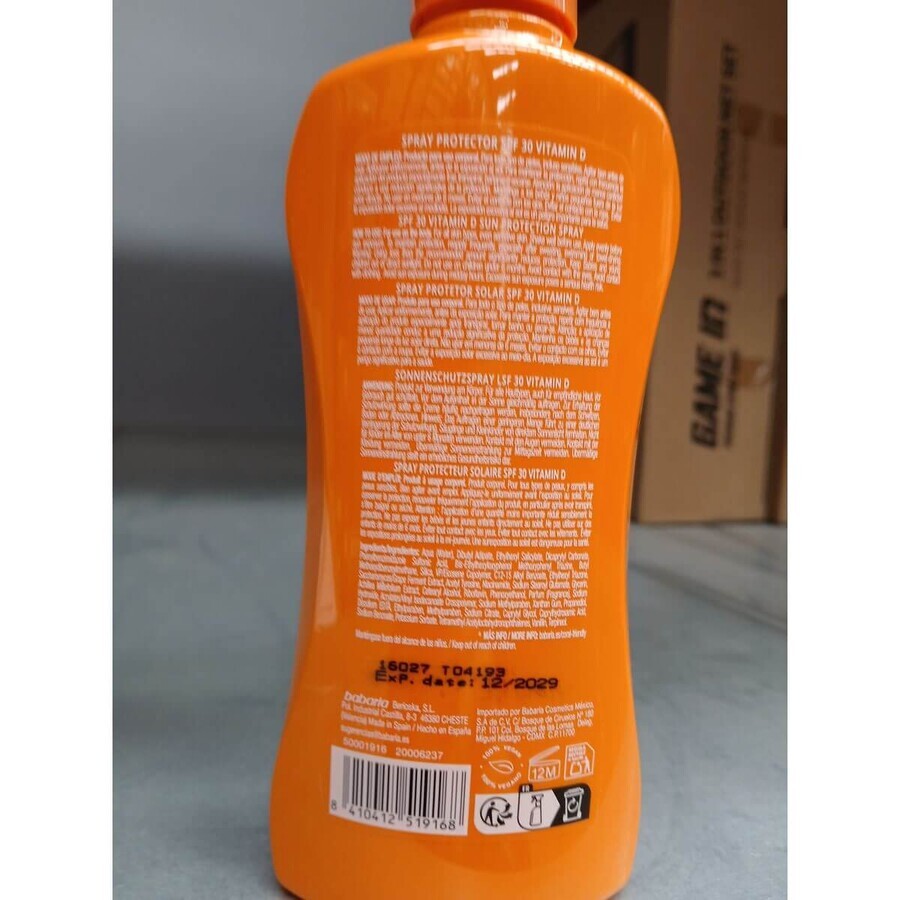 Zon Protector Spray Babaria Spf 30 200 ml Vitamine D Zon Protector Spray Babaria Spf 30 200 ml Vitamine D