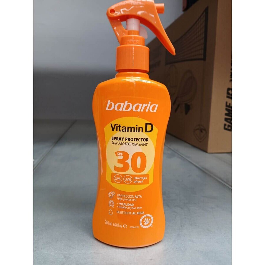 Zon Protector Spray Babaria Spf 30 200 ml Vitamine D Zon Protector Spray Babaria Spf 30 200 ml Vitamine D