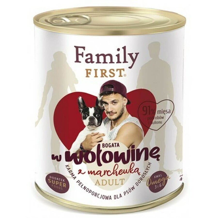 Hrană umedă Family First FF-19031 Vițel Morcov 800 g