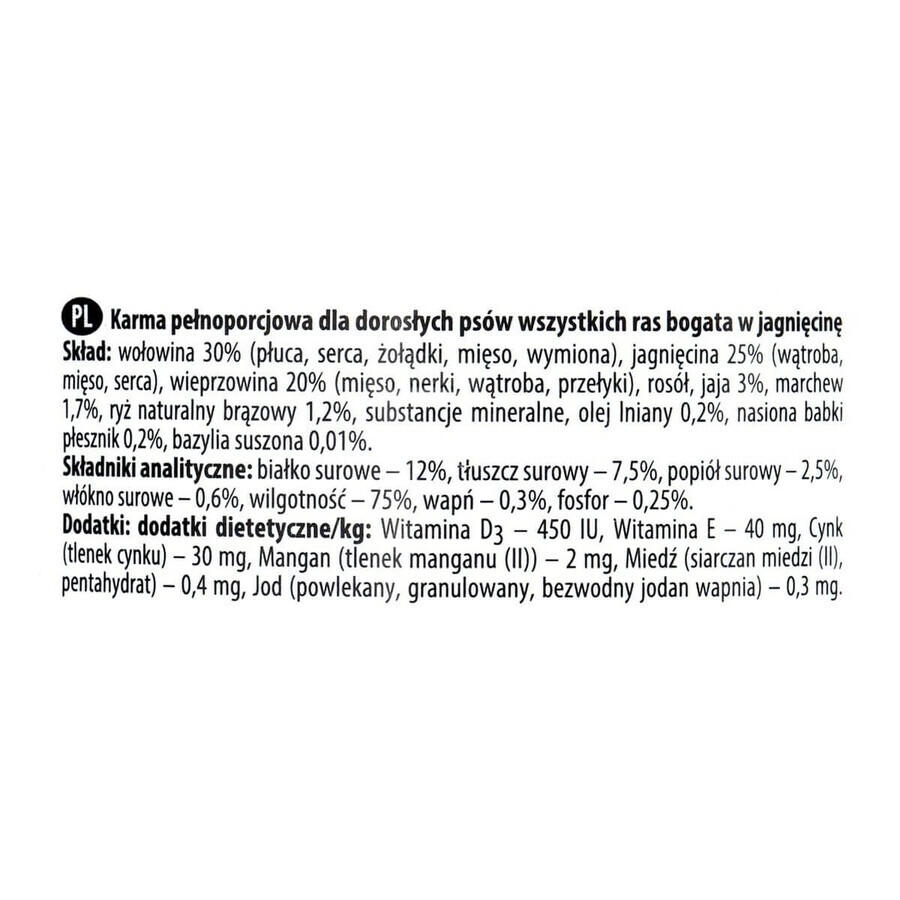 Hrană umedă Dolina Noteci Carne de oaie Premium 400 g
