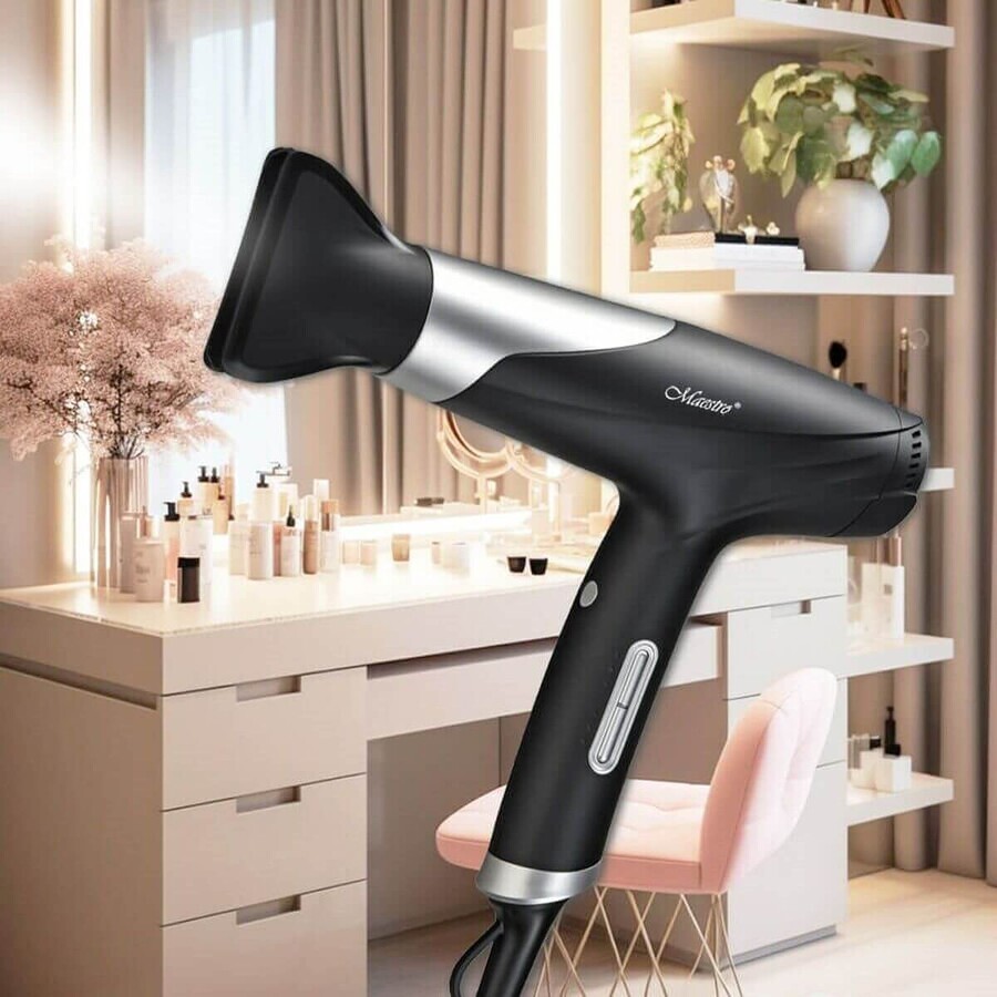 Föhn Feel Maestro MR-231 Schwarz Silberfarben 1800 W