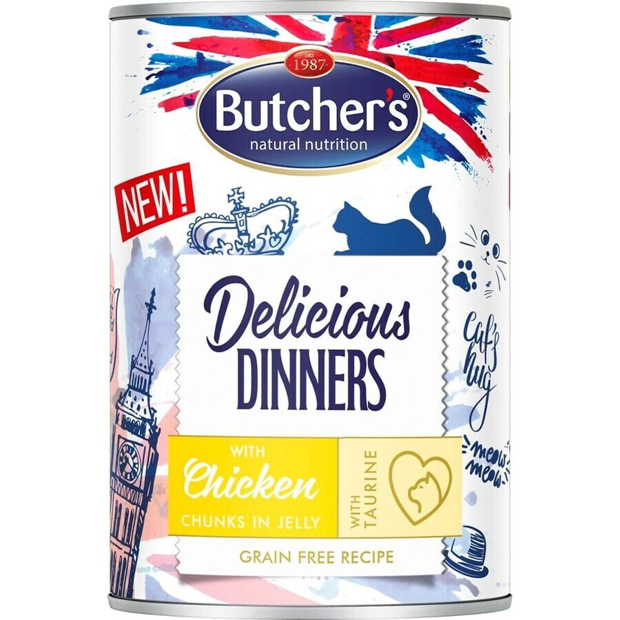 Acquista Cibo per gatti Butcher's Delicious Dinners Pollo 400 g Cibo per gatti Butcher's Delicious Dinners Pollo 400 g
