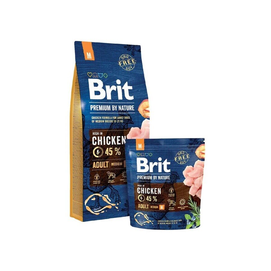 Shop Futter Brit Premium by Nature Medium Erwachsener Apfel Huhn Mais 15 kg Futter Brit Premium by Nature Medium Erwachsener Apfel Huhn Mais 15 kg