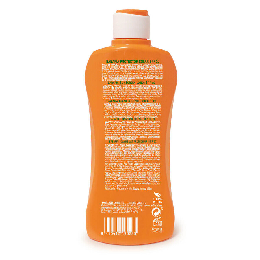 Crème solaire Babaria 300 ml 20 Crème solaire Babaria 300 ml 20