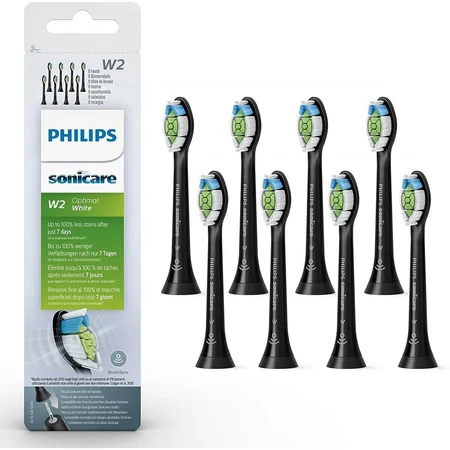 Borstel vervanger Sonicare W2 Optimal Philips HX6068/13 Zwart 8 Stuks